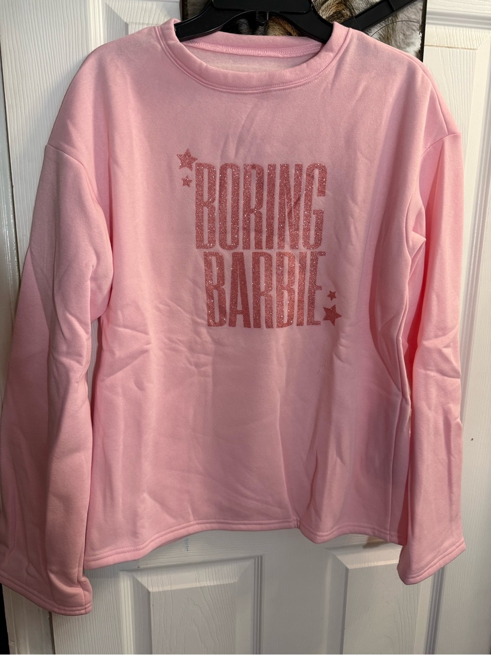 Boring Barbie Pink Long-Sleeve Top. Size M